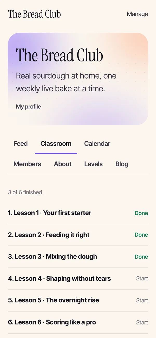 The classroom on a phone